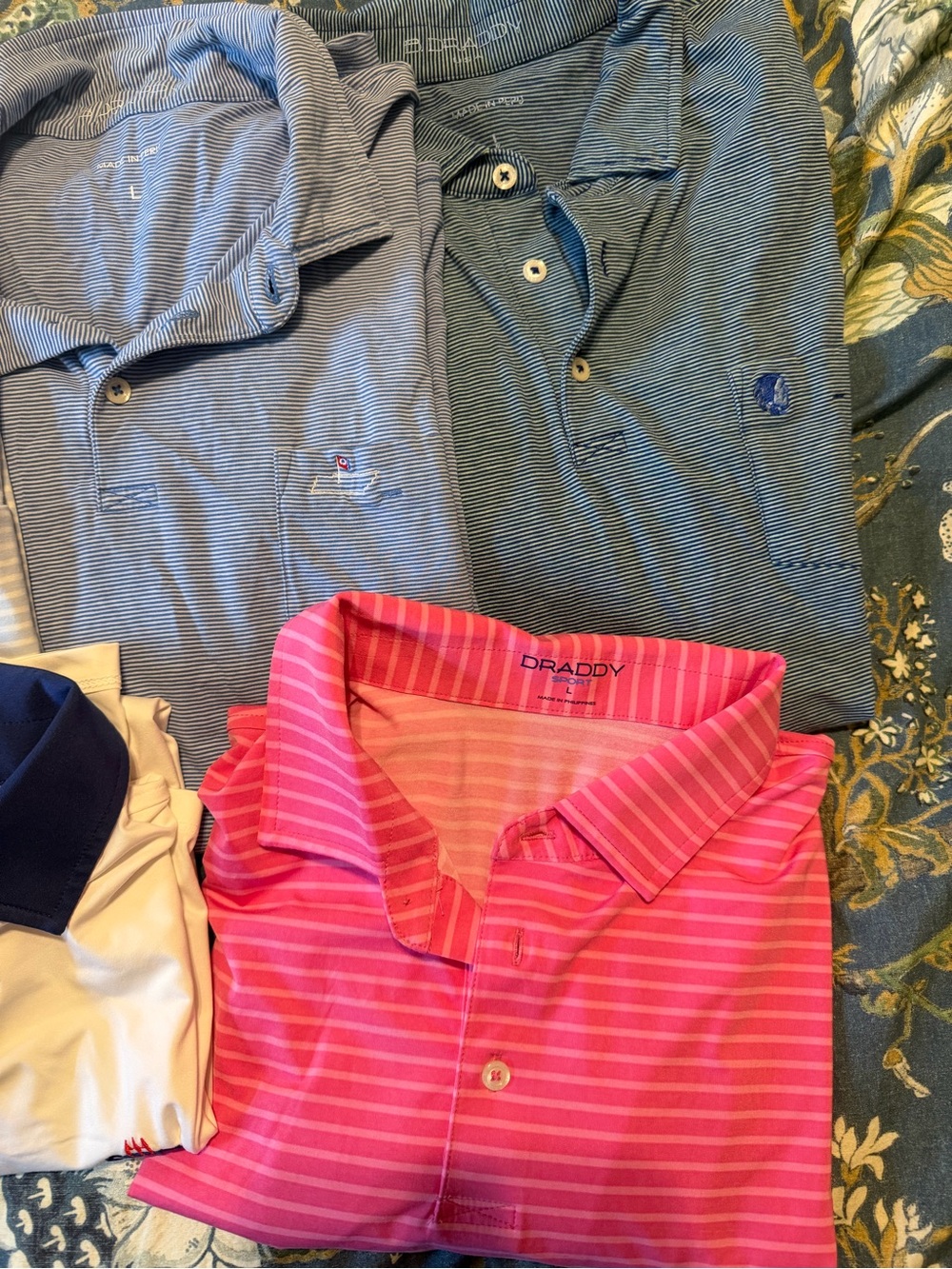 5 Pack B. Draddy Men’s Golf Short-Sleeve Polos - Picture 3 of 8